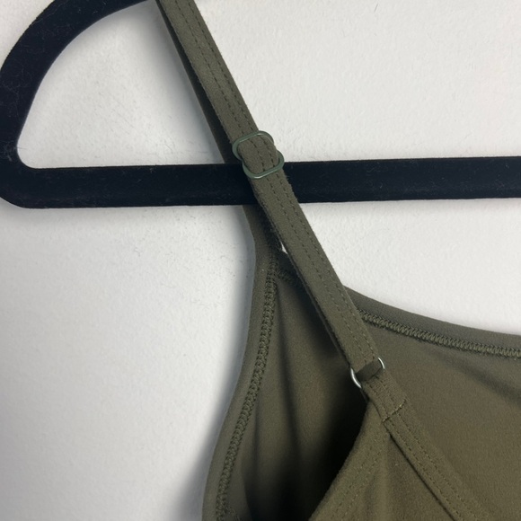 Aritzia Wilfred Free Olive Green Divinity Leotard Square Neck Soft Size Small - Picture 10 of 13